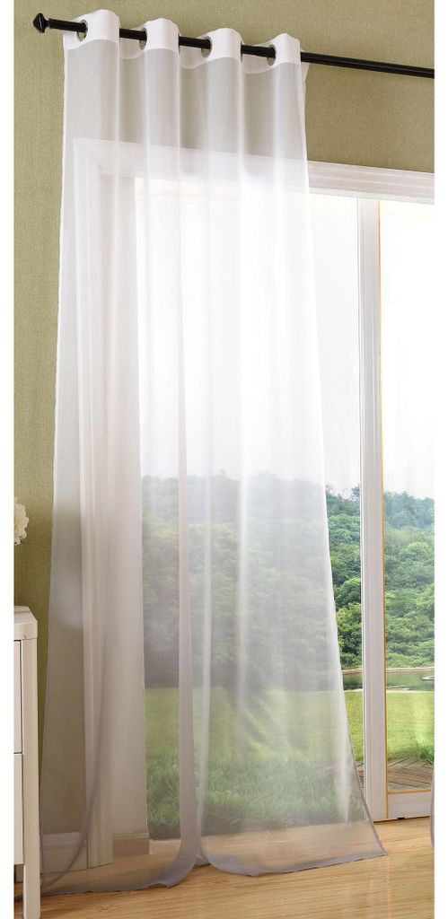 Schal transparent Farbverlauf Vorhang mit Ösen Gardine Produktbild 