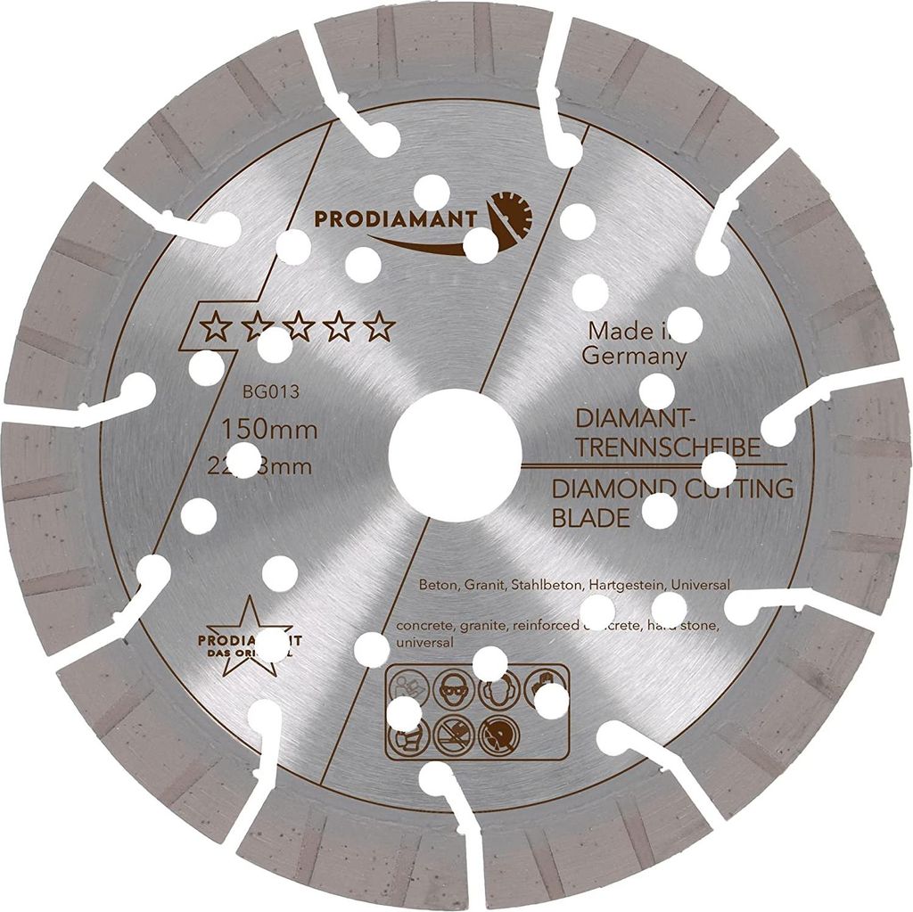 PRODIAMANT Diamanttrennscheibe 150mm Beton / Granit Turbo BG013