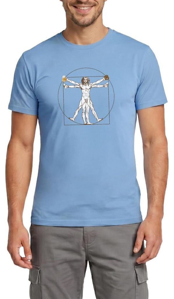 Spreadshirt Leonardo Bayern Volksfest Geschenkidee Bier Männer T-Shirt, 3XL, Carolina Blue