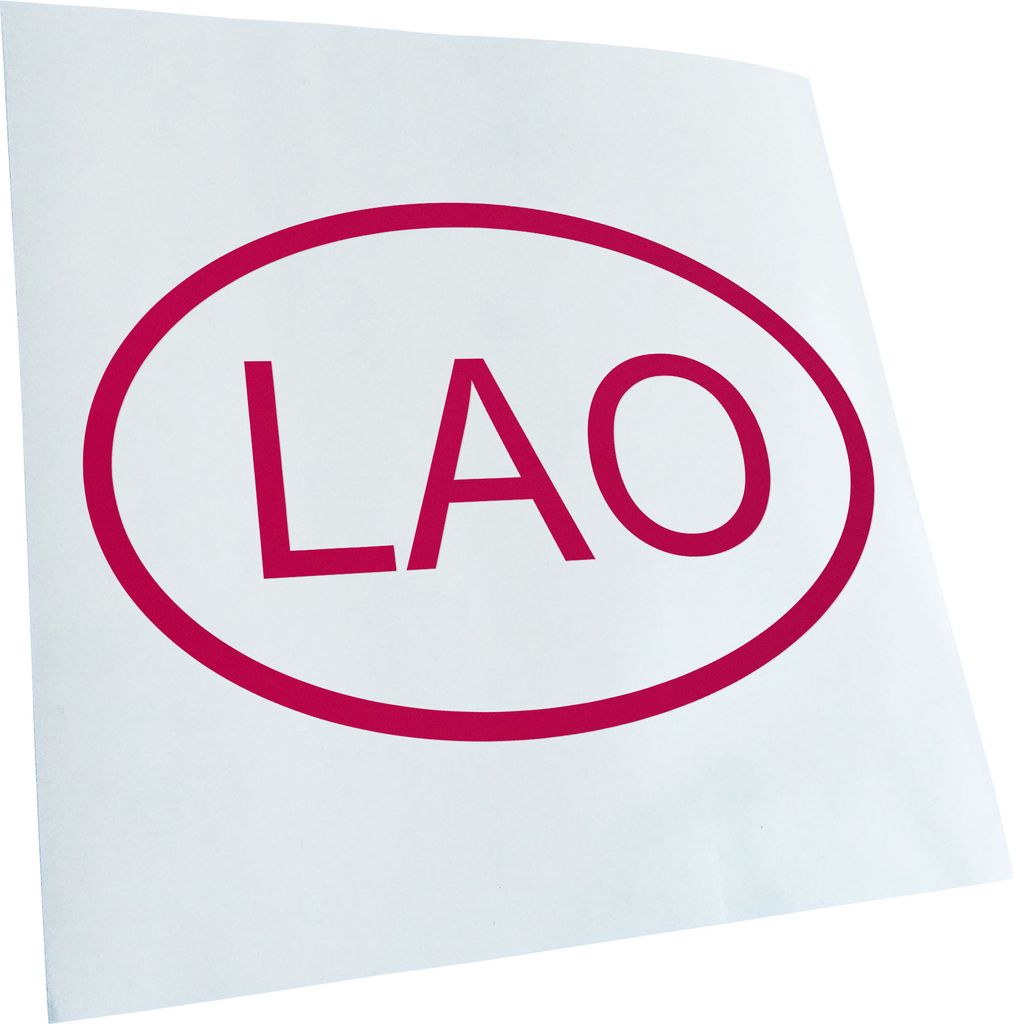 Kiwistar - Autoaufkleber - Laos LAO Heckscheibe - Aufkleber für Auto Kfz Fahrrad, LKW, Truck Mofa