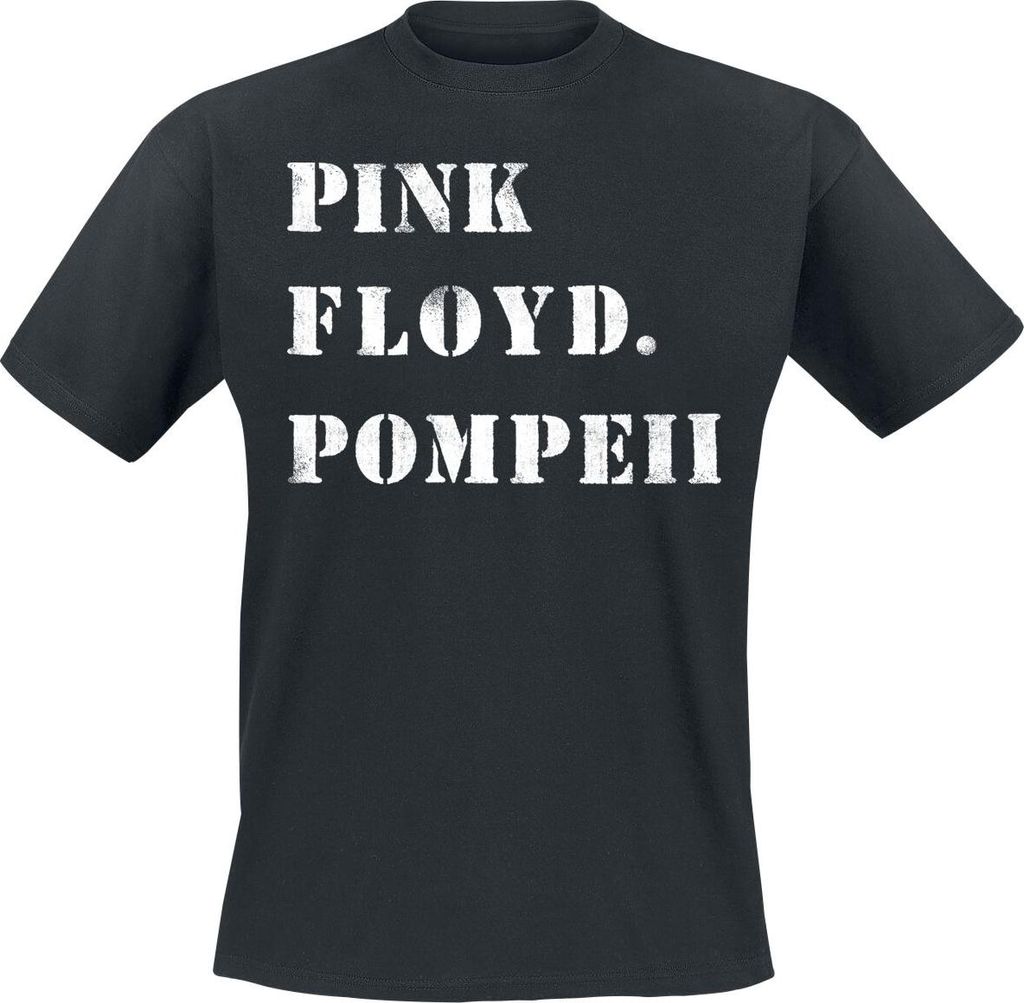 Pink Floyd T-Shirt Herren Pompeii Stencil schwarz S
