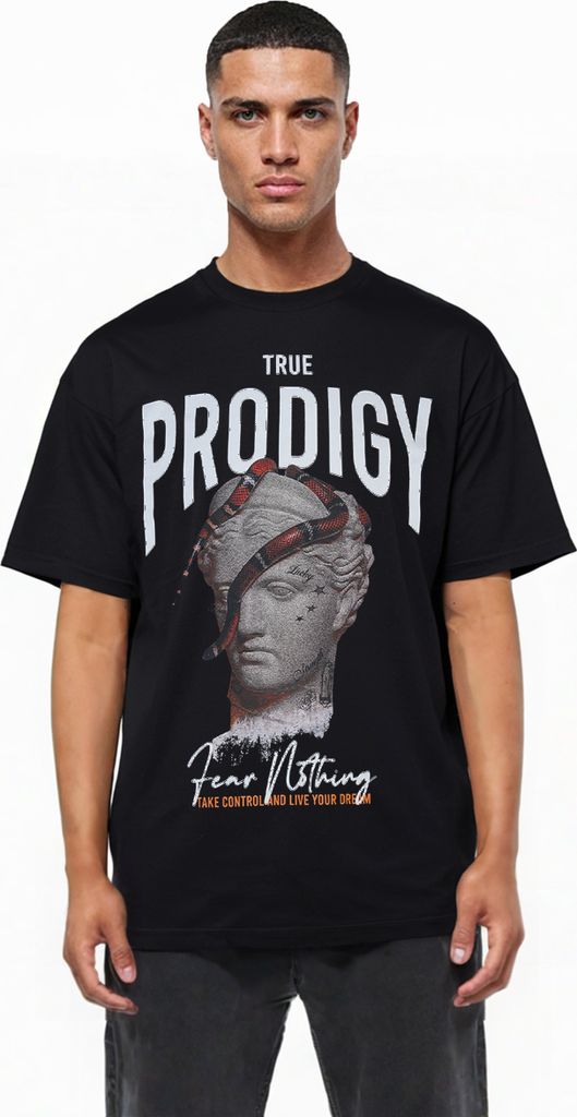 Jamie Herren Oversize-Shirt Logoprint Rundhals dicker Stoff Rundhals