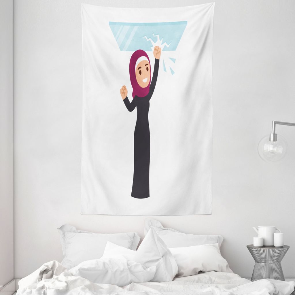 ABAKUHAUS Feminist Wandteppich und Tagesdecke, Frau mit Glas aus Weiches Mikrofaser Stoff Waschbar ohne Verblassen Digitaldruck, 140 x 230 cm, Mehr...