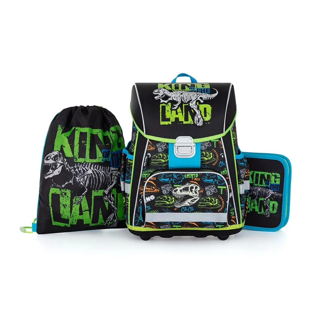 Cartable Ergonomique Dinosaure Set 3 Pièces Premium Karton P+P 0-98323