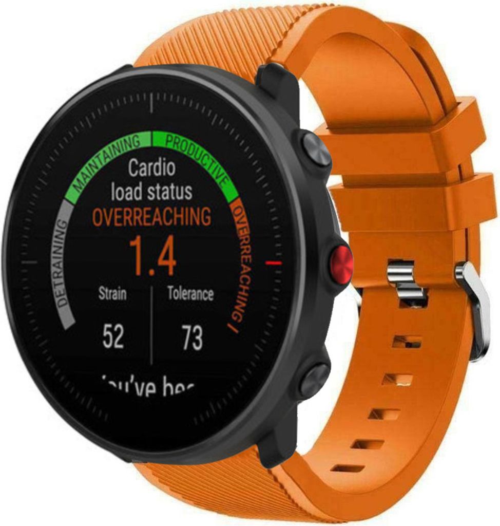 Strap-it Polar Vantage M Twill Silikonarmband (Orange) Produktbild 