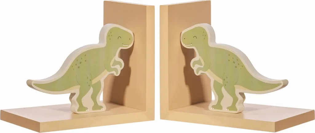 Serre-livres Dinosaure T-REX pour Étagère Enfant en Bois de Sass & Belle