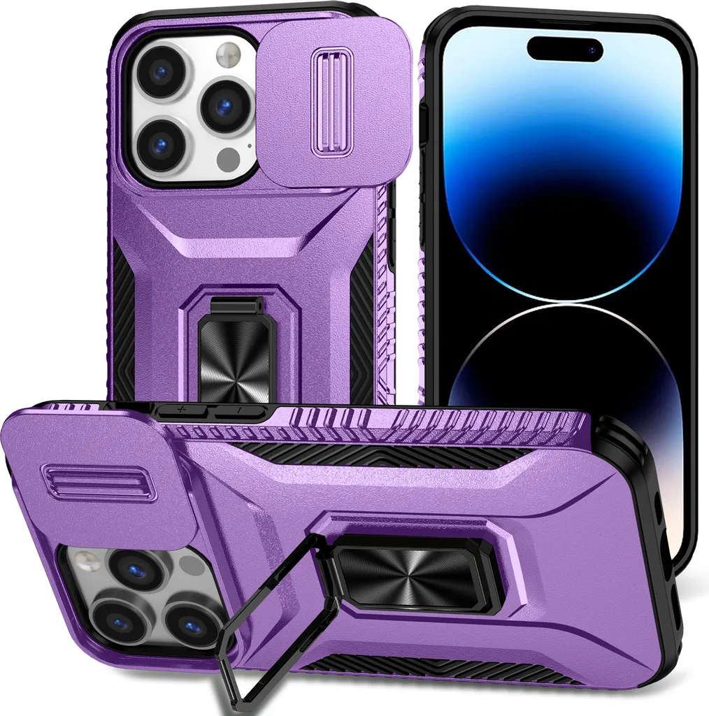 Cover Rugged iPhone 14 Pro Max Viola - Grado Militare Heavy Duty