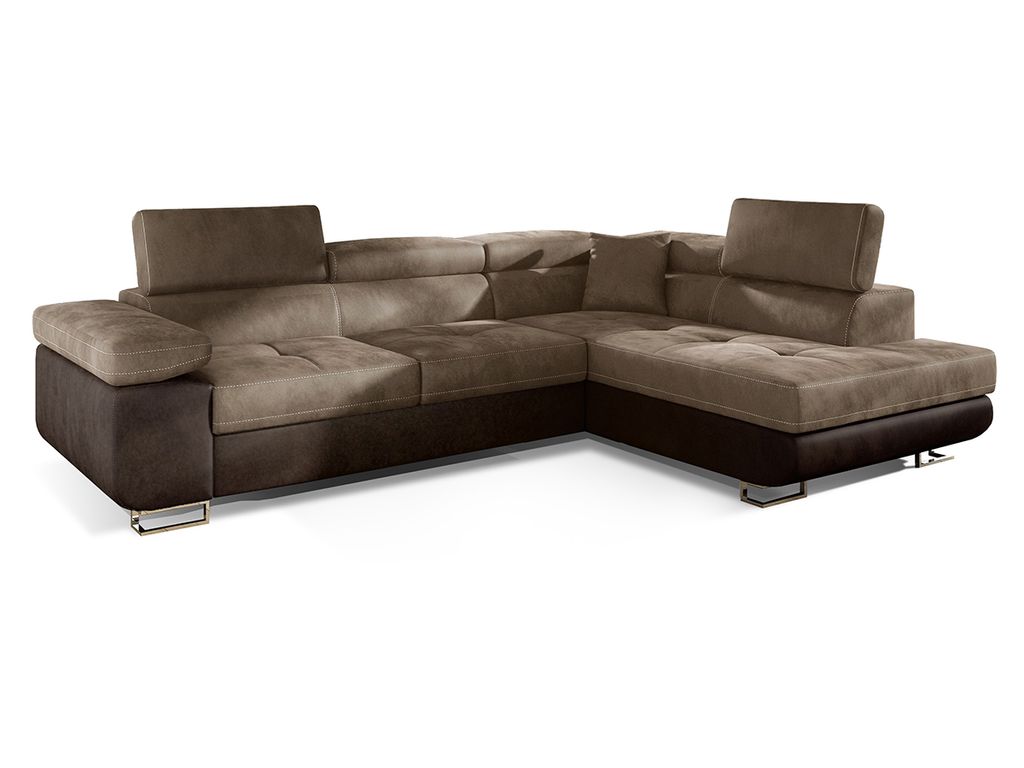 nabbi Ecksofa mit Zersetzung u Lagerraum Almero P - braun / Produktbild 
