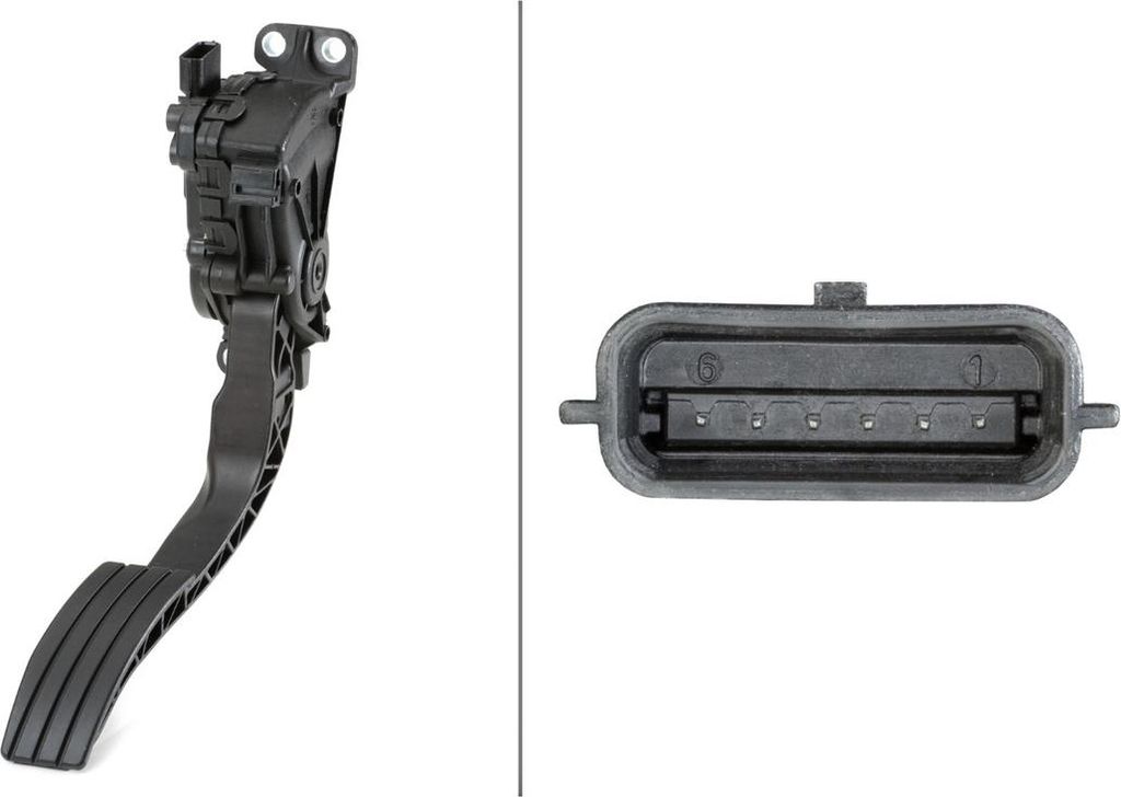 HELLA 6PV 010 946-201 Sensor, Fahrpedalstellung - für Linkslenker - 6-polig - Schaltgetriebe