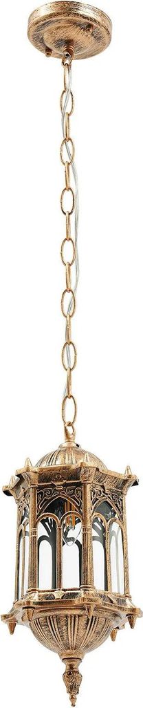 Industrie Vintage Käfig - Pendelleuchte - IP44 Innen/Außen - E27, Leuchtmittel nicht inkl. - Kette 45 cm - 110–220 V - 15,5×29 cm - Antik-Bronze