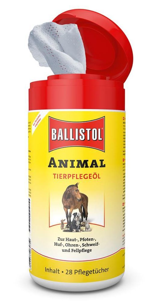 Ballistol Animal 26575 Tierpflege, Spenderbox mit 28 großen Pflegetüchern