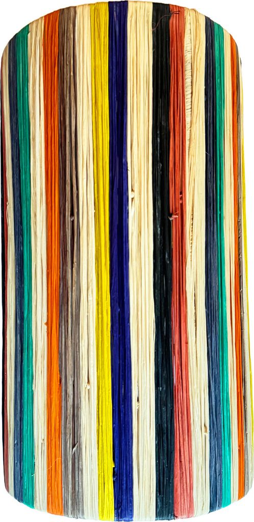 Marrakesch Wandlampe Wandleuchte 35cm groß Lampenschirm aus Raffia Bast | Lampe Wohnzimmerlampe Morjana Bunt als aesthetic Deko im Wohnzimmer | Un...