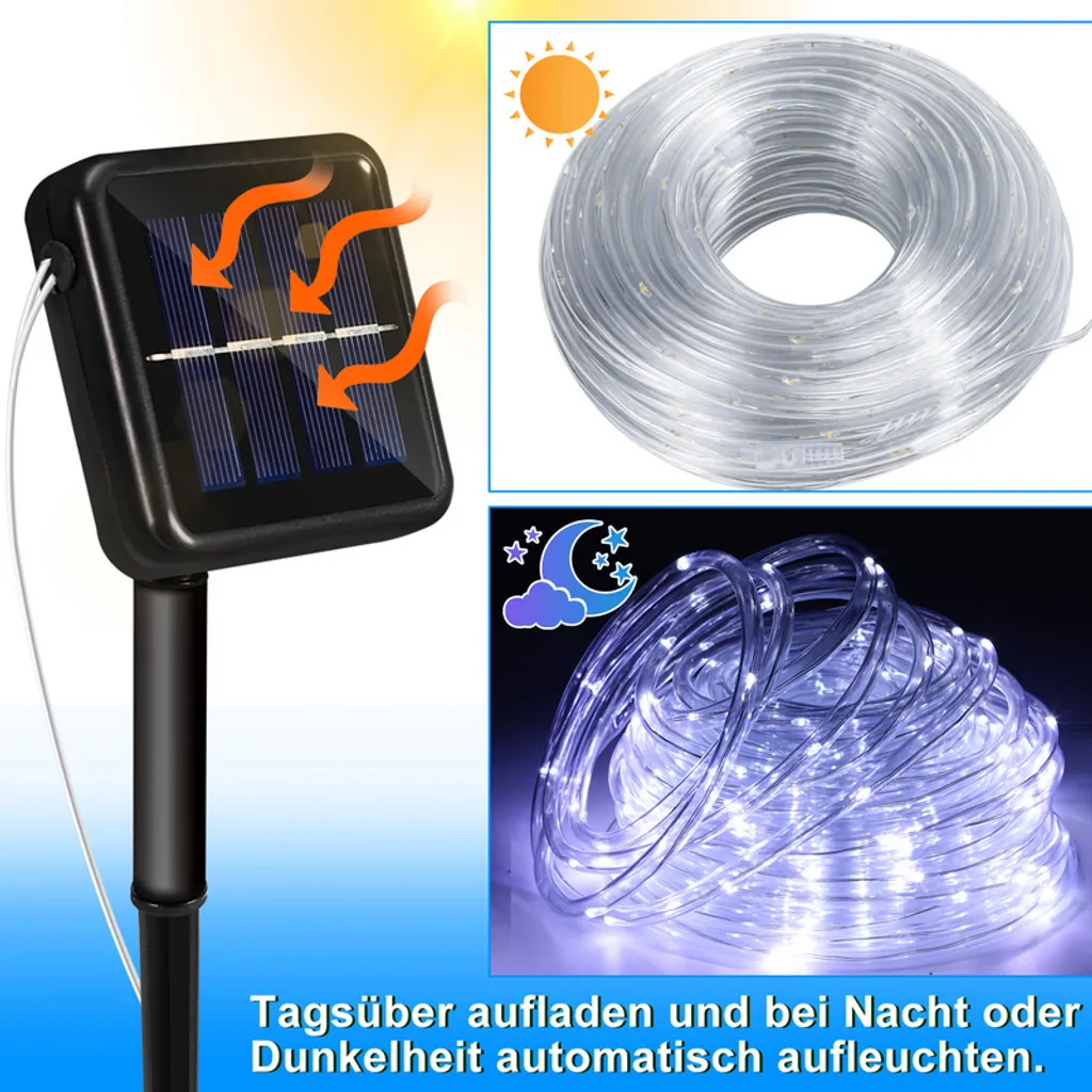 Recensione Yakimz Luci Solari Esterno 100 LED 12m Bianco Freddo - 3