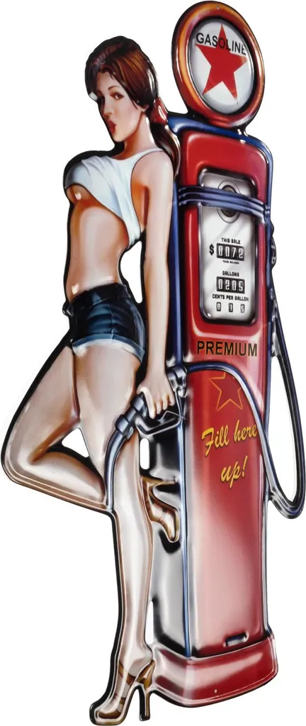 Plaque décorative murale métal Tanklady style nostalgie 43x80 cm Moritz