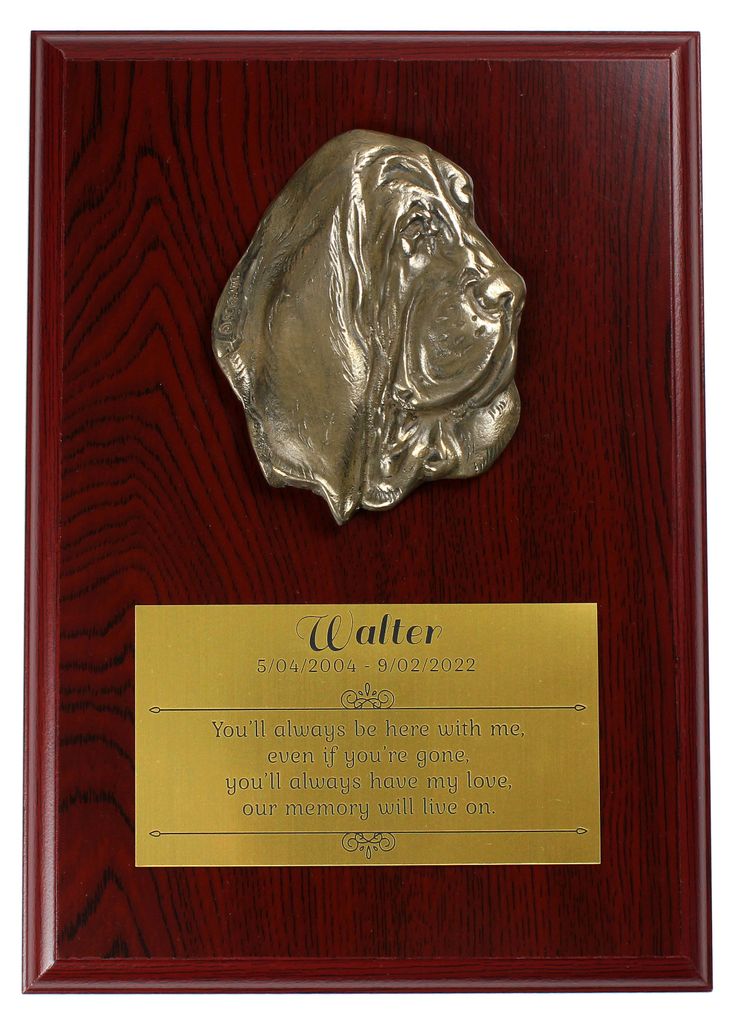 Basset Hound - Flachrelief eines Hundes, kleiner Dekor, realistische Plakette mit Hund von der Marke Art-Dog