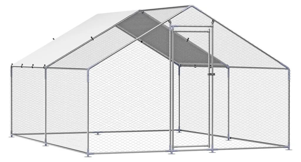 Poulailler Anti-Intrusion avec Toit et Verrou pour Jardin et Ferme