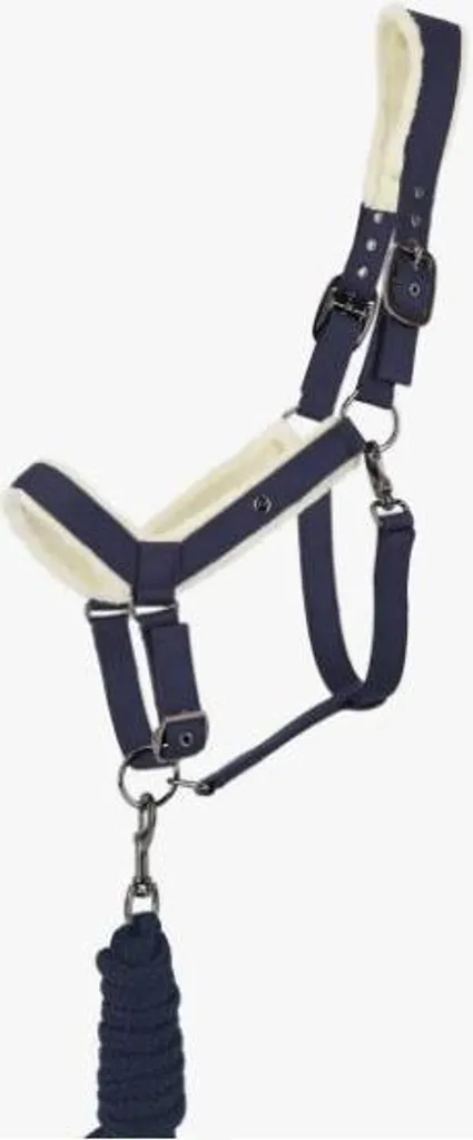 Licol Sensisoft navy QHP taille poney avec doublure douce intégrée