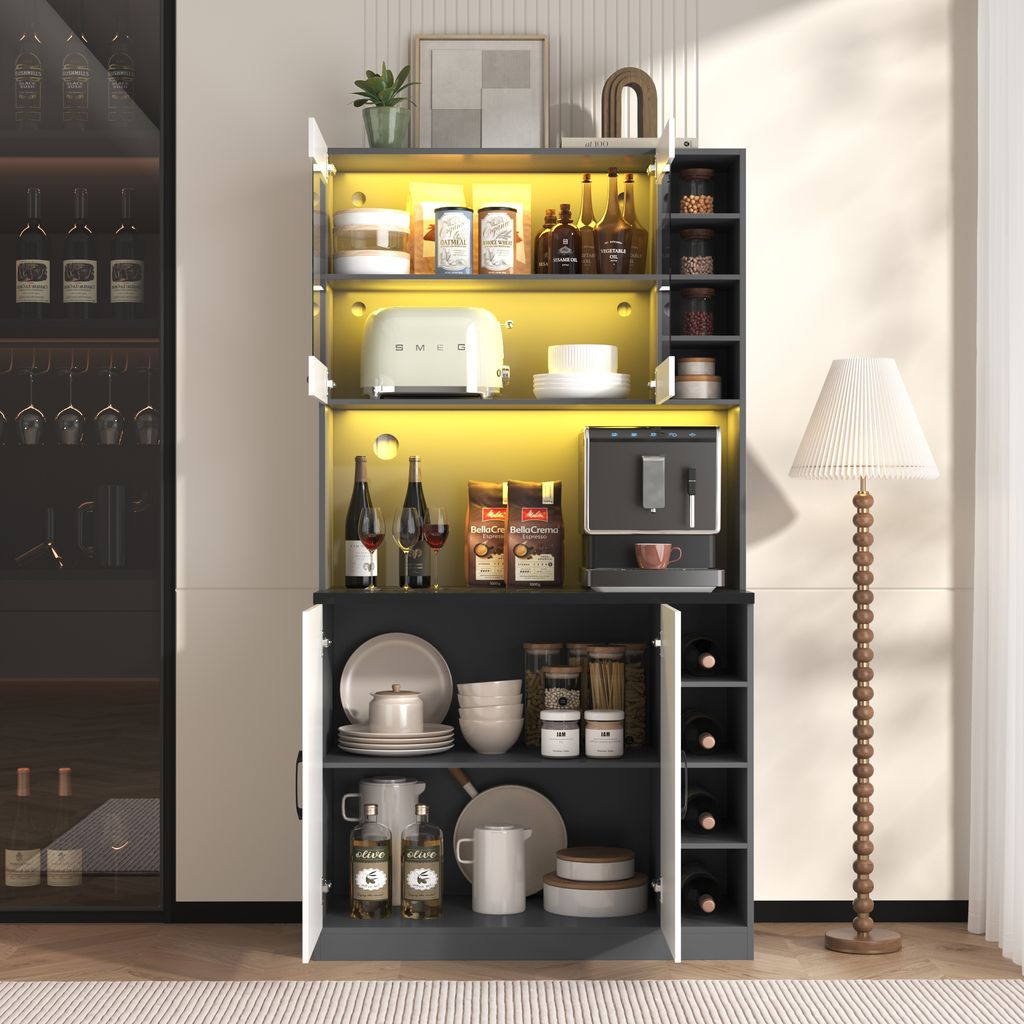 Flieks Küche Hochschränke Küchenbuffet mit LED, Produktbild 3