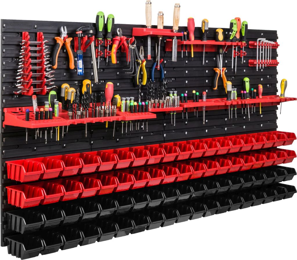 System magazynowy Regał warsztatowy | 156 x 78 cm | 76 szt. Zdjęcie produktu 