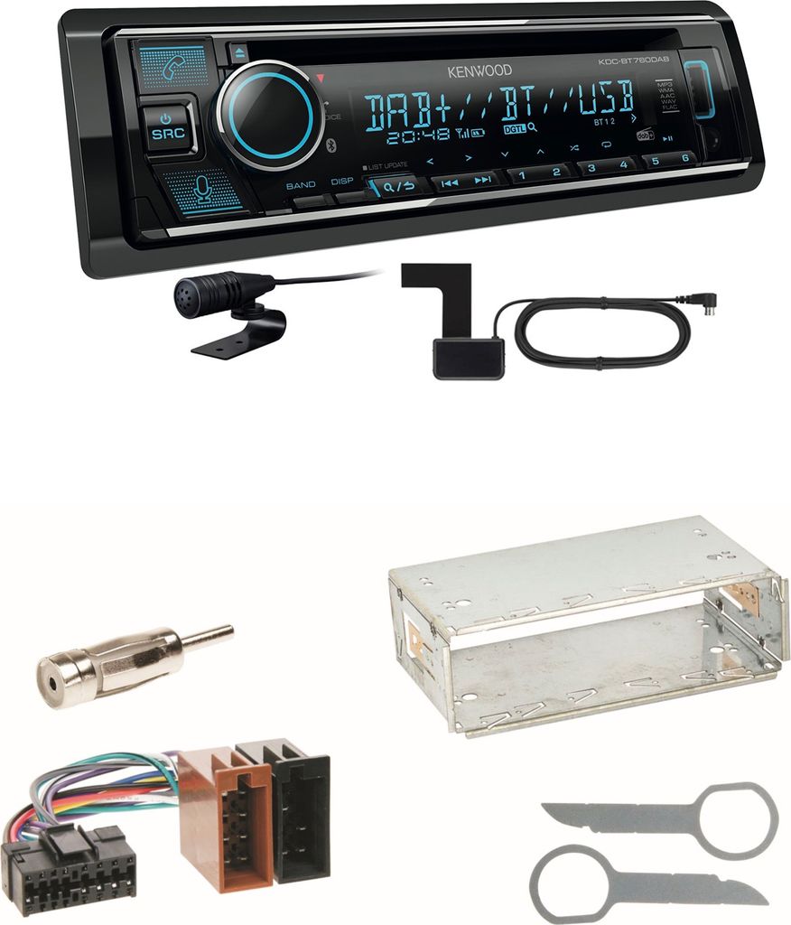 Kenwood KDC-BT760DAB Bluetooth Digitalradio Einbauset für Mercedes A C M Klasse