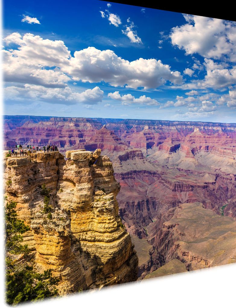 Wallario Premium Leinwandbild Felsenschlucht im Grand Canyon Park Arizona in Größe 50 x 50 cm