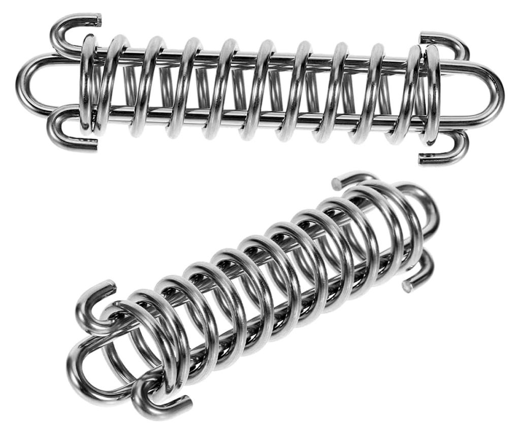 Bungee-Leine und Hundeleine mit Edelstahl Zugfeder 304, 2 Stück, Stoßdämpfende Feder, Robuste Ausbindeleine für Hunde, Geeignet für Spaziergä...
