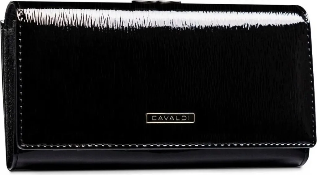 Elegante Portafoglio Donna 4U Cavaldi H24FO1SH971466 Pelle Nera