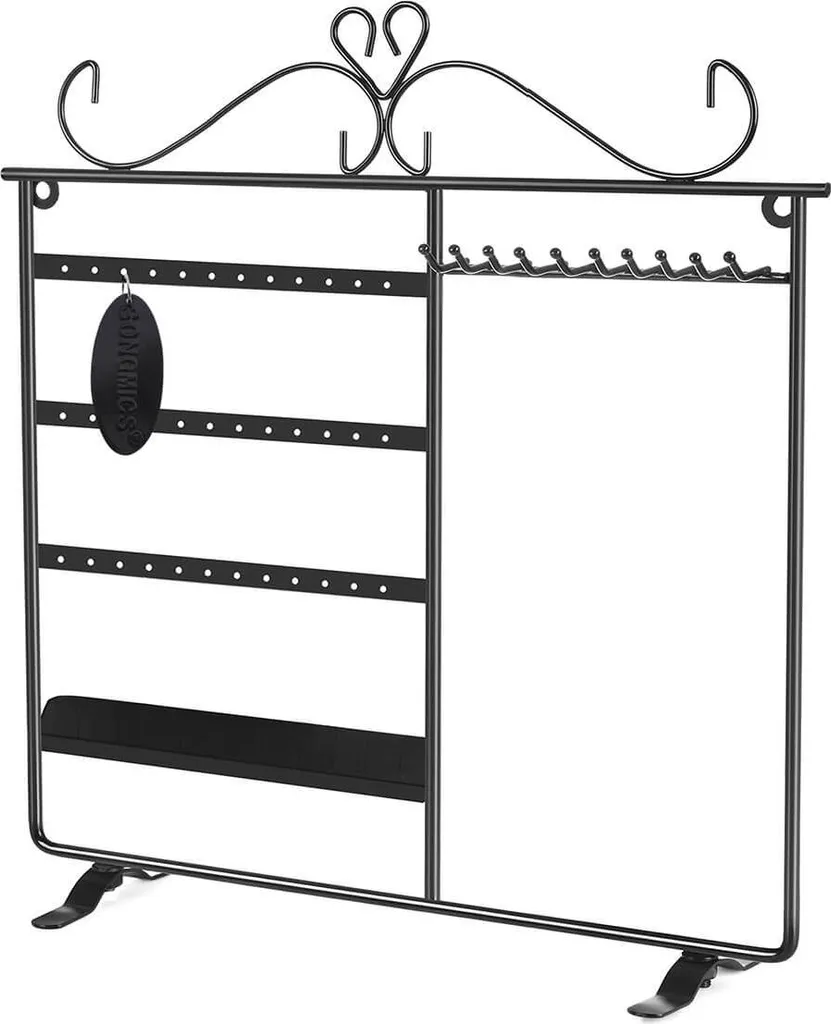 Organisateur de bijoux Noir - Rangement Boucles d'oreilles et Colliers