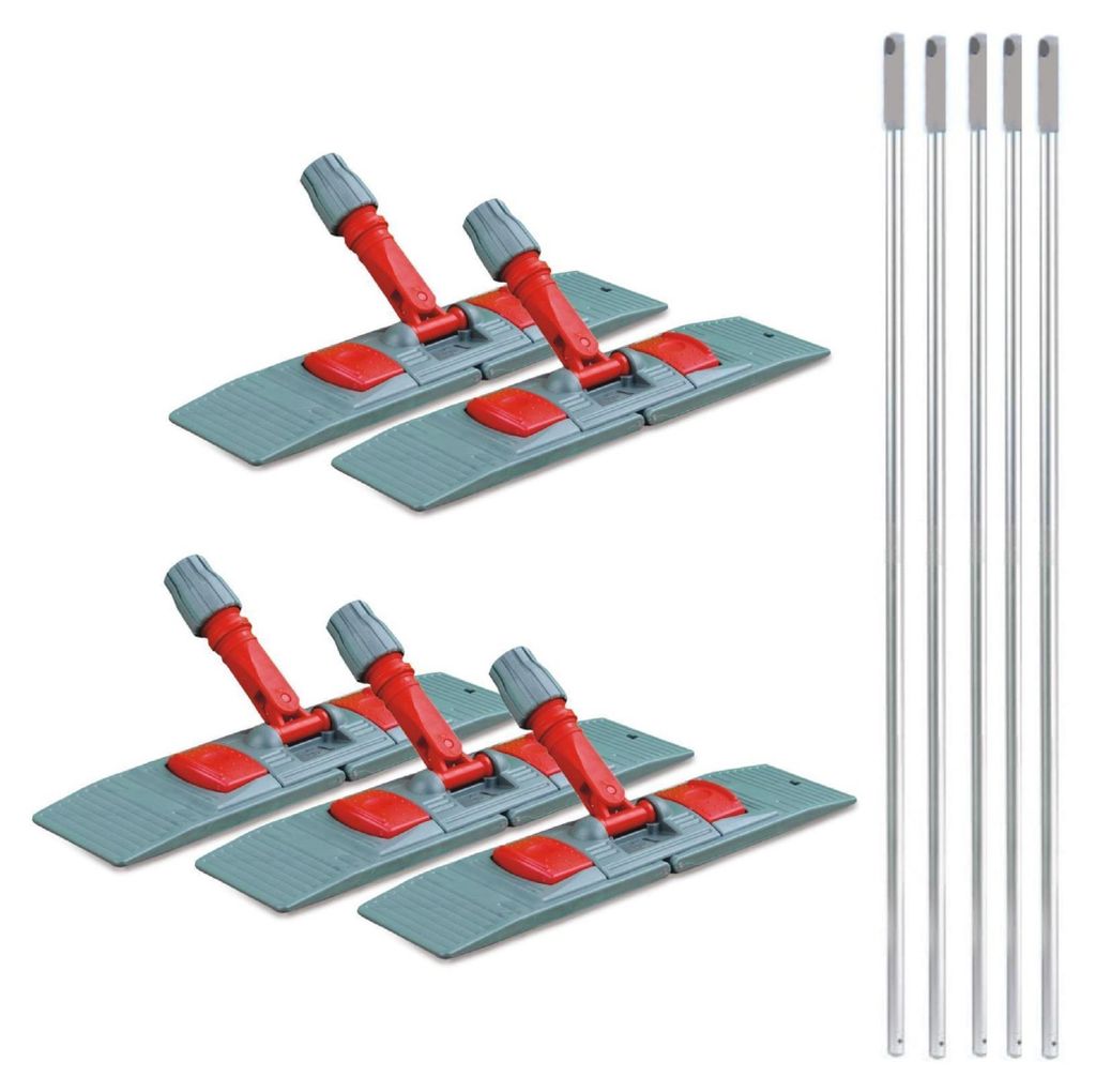 5 x Klapphalter mit Stiel für Wischmopp 40 cm Produktbild 