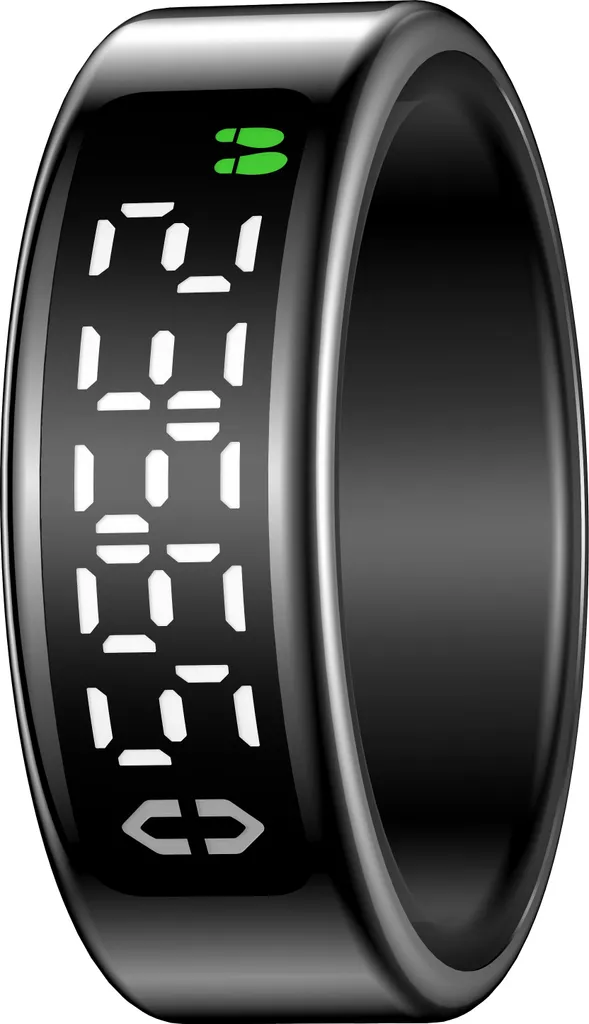 Smart Ring INF Nero Taglia 13: Tracker Biometrico Acciaio Inox - 3