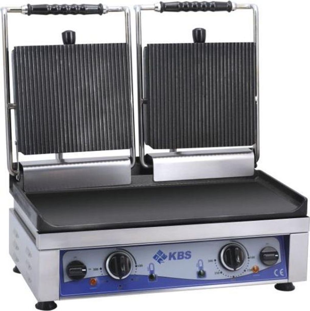 KBS Kontaktgrill Grillfläche 52x24 cm oben gerillt und unten glatt 2 Heizzonen