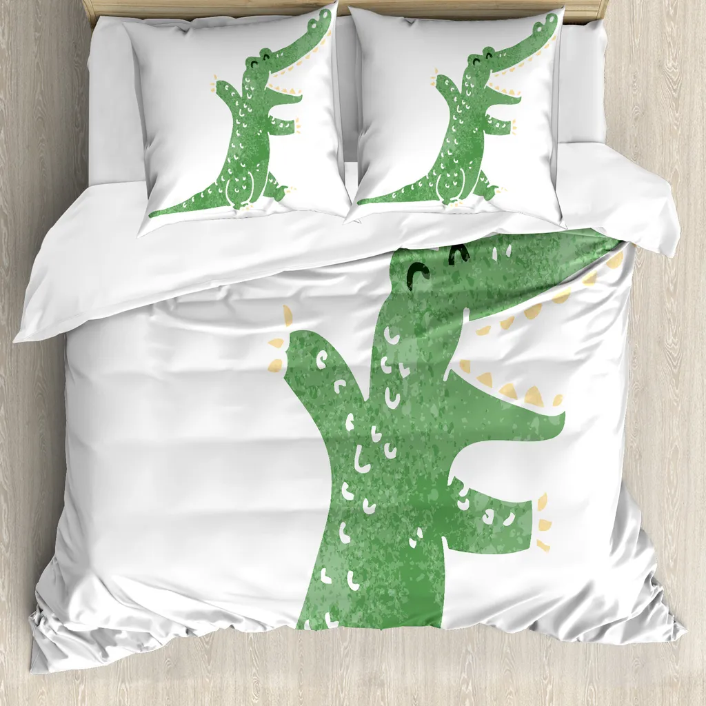 Linge de lit 155x220 cm motif créature rigolote pour chambre d'enfant