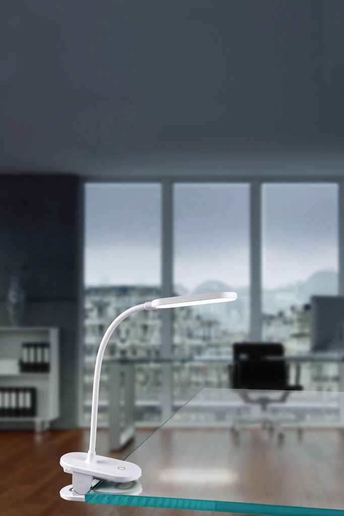 EGLO Riccio 1 LED Klemmleuchte - Flexible Leselampe Mit GU10 Sockel (Warmweiß, 3W) Für Regal & Nachttisch