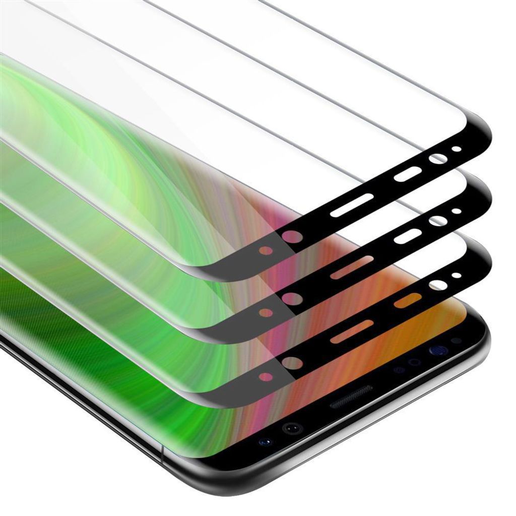 Cadorabo Panzerfolie Für Xiaomi Mi MAX 2 – 3x Display-Schutzglas 9H Härte, Transparent Mit Schwarzem Rand