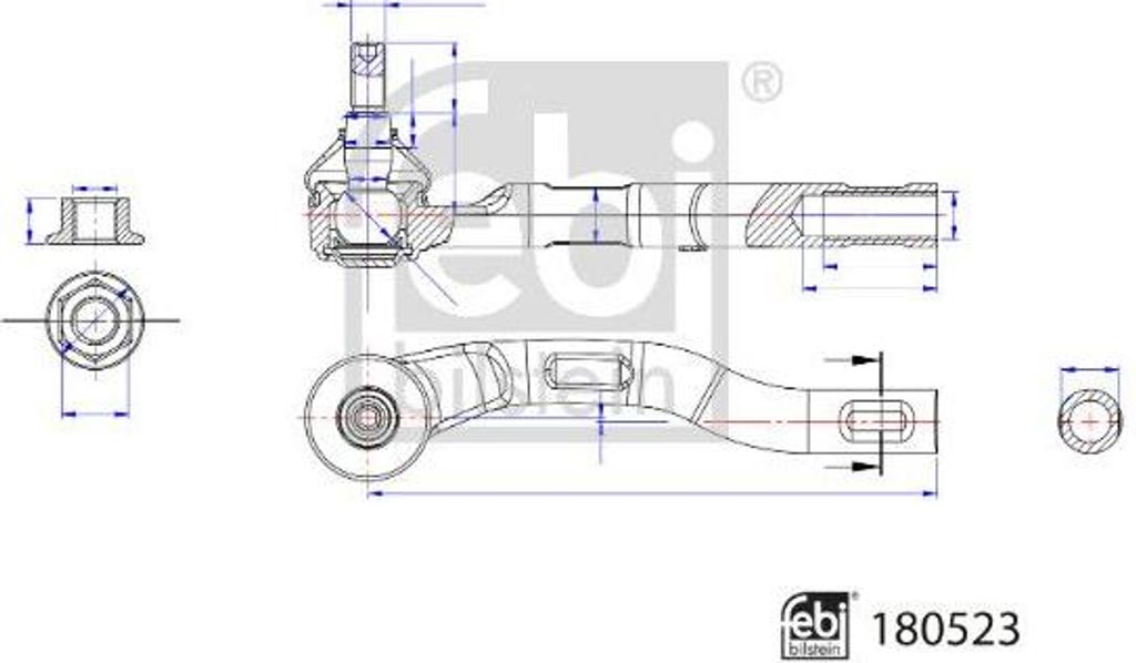 FEBI BILSTEIN 180523 Spurstangenkopf OE 53540T5A003 kompatibel mit Jazz