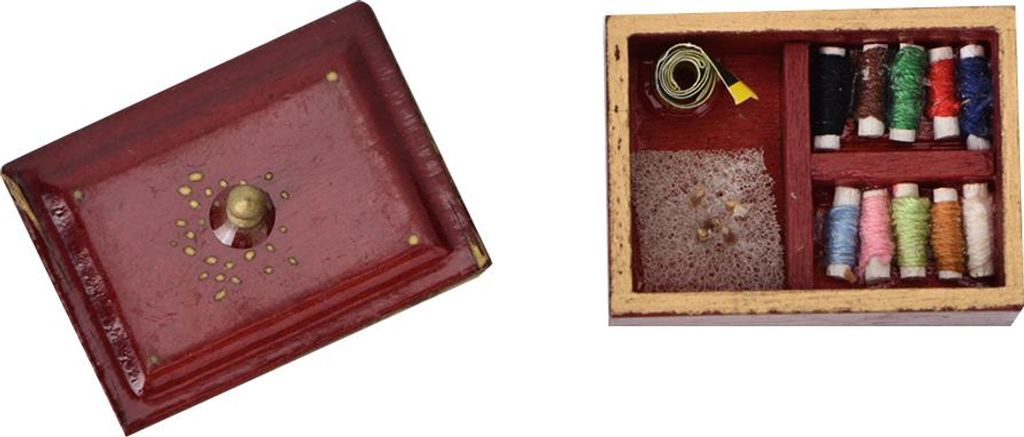 Miniatur Nähkästchen Model Tools Kit für 1/12 Puppenhaus Zubehör