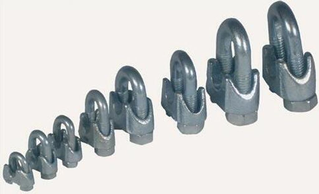 Seilklemme 13mm, 10 Stück, aus verzinktem Stahl, zur Bildung von Drahtseil-Ösen