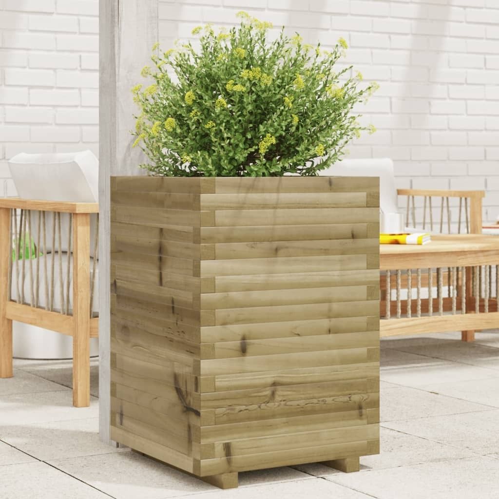 HOMMIE Pflanztopf/Blumenkübel Moderne - Pflanzkübel - Blumentopf 50x50x72cm Kiefernholz Imprägniert DE237860 - Beete