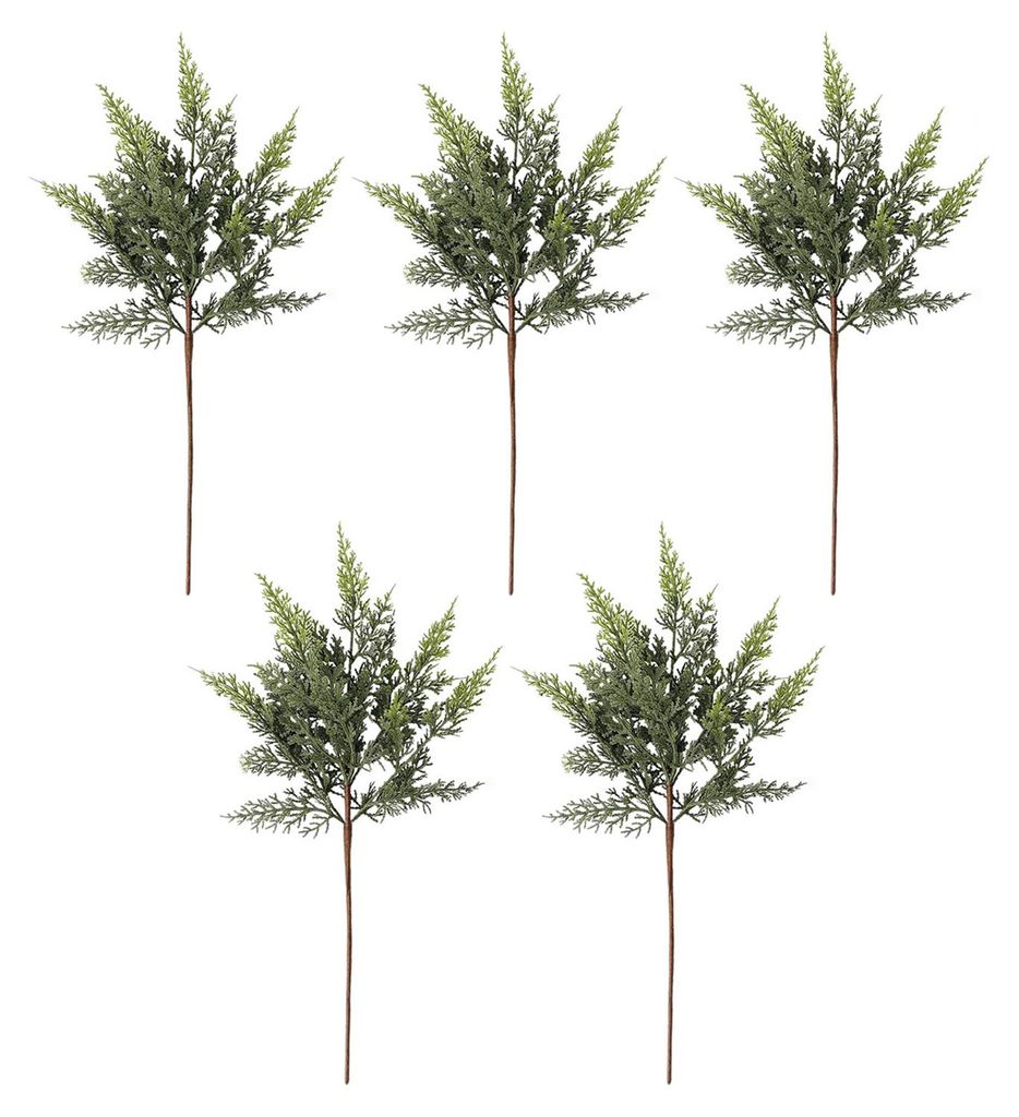 1/5 Stück künstlicher Norfolk-Kiefernzweig, UV-beständig, künstlicher Zedernstamm, künstliches Grün, künstliche Kiefernnadeln, DIY-Weihnacht...