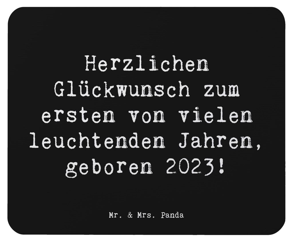 Mr. & Mrs. Panda Mouse Pad Spruch 2023 Geburtstag - Schwarz - Geschenk, Mauspad, Glückwunsch, Geburtstagsgeschenk, Happy Birthday, Jahrgang, compu...