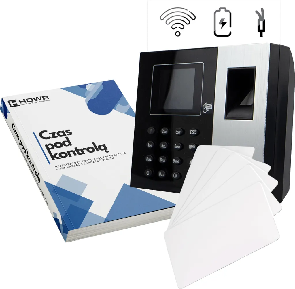Système gestion du temps WiFi pour PME avec 15 cartes RFID et eBook
