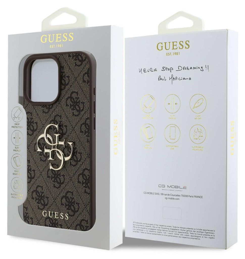 Guess GUHCP16X4GMGBR iPhone 16 Pro Max 6.9" braun hardcase Produktbild 
