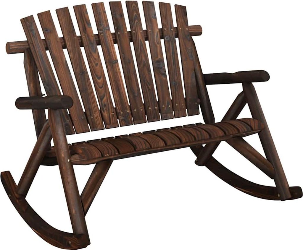 vidaXL Garten-Schaukelbank 2-Sitzer 123x96x102 cm Massivholz Fichte