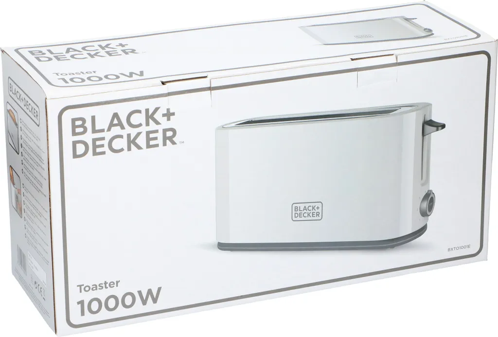 Grille-pain Black & Decker BXTO1001E 1000W à fente longue inox brossé