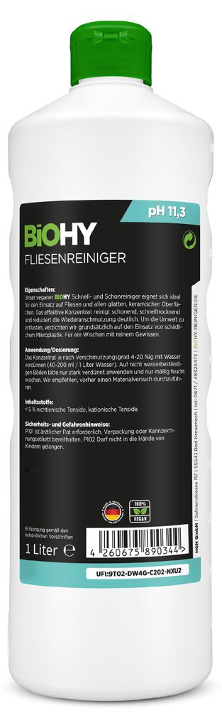 BiOHY Fliesenreiniger + Dosierer, Bodenfliesen Reiniger, Produktbild 