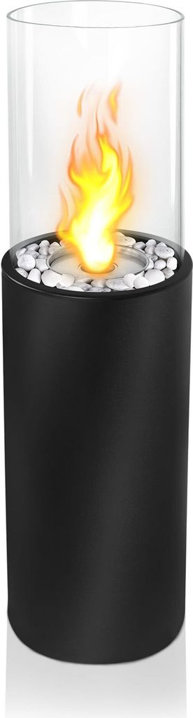 YUENFONG Bioethanol Standkamin 80x23x23 cm, Runder Produktbild
