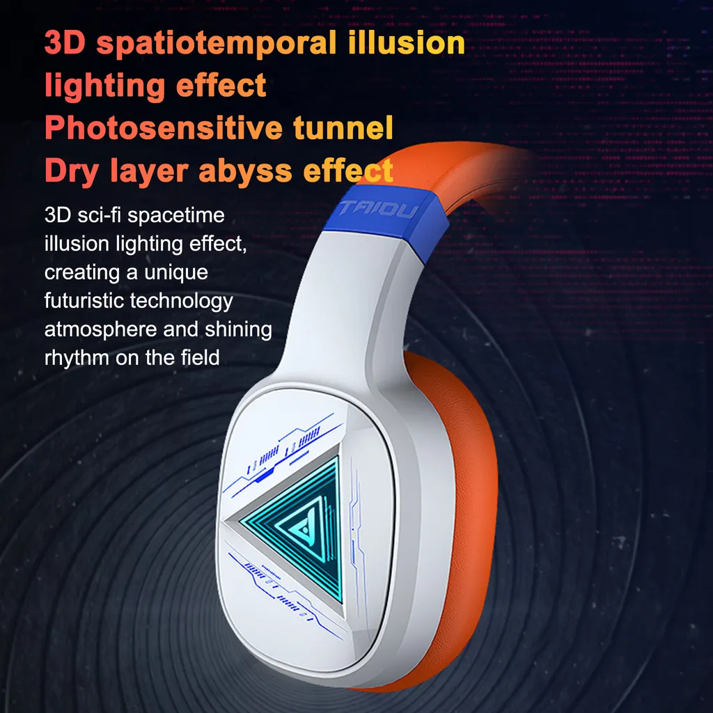 Offerta Cuffie TAIOU Phantom: Gaming 50mm e Tripla Modalità - 14