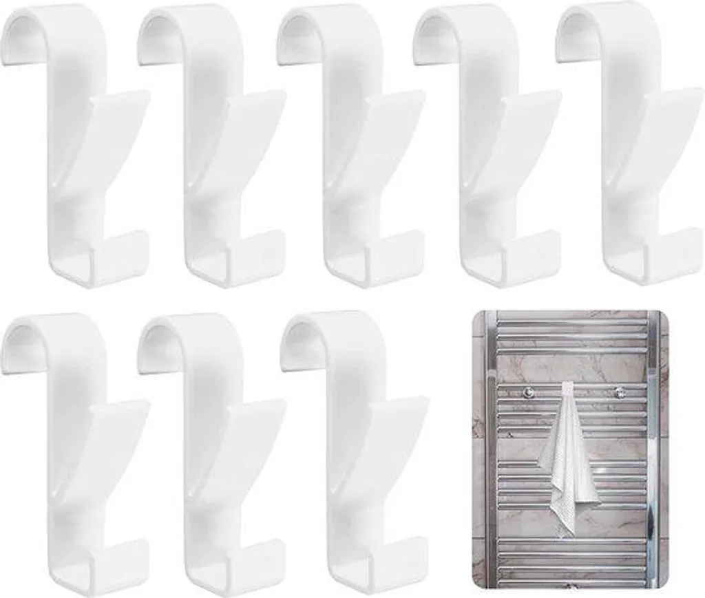 Crochets radiateur invisibles et amovibles en plastique rigide lot de 8