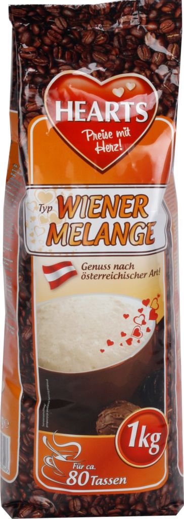 HEARTS Cappuccino Wiener Melange 1kg Instantkaffee Produktbild 