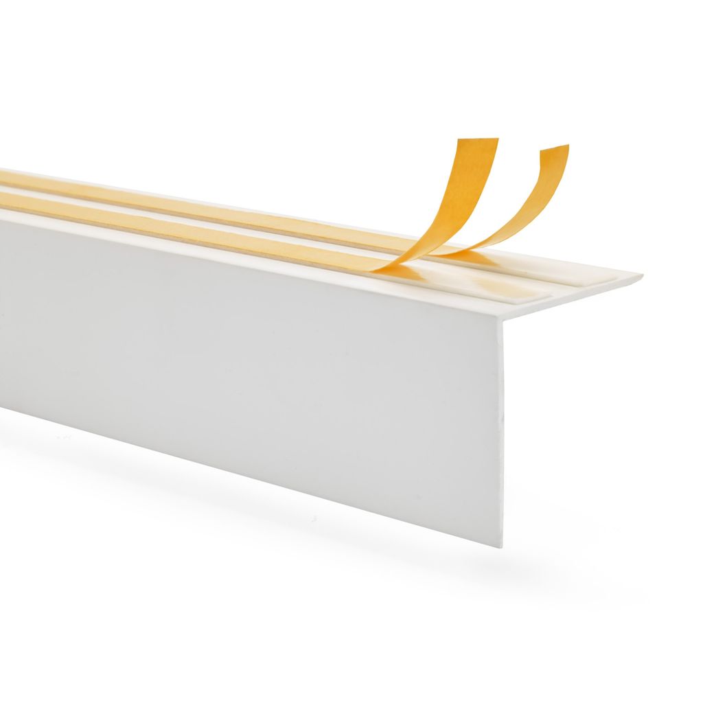 QUEST Gardinenschiene mit Blende, 30x30mm, 2m PVC-Vorhangschiene, weiß